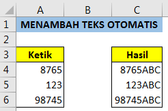Cara Menambah Teks Otomatis Pada Angka Dalam Excel